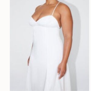 Khy POPLIN LOW BACK MIDI DRESS